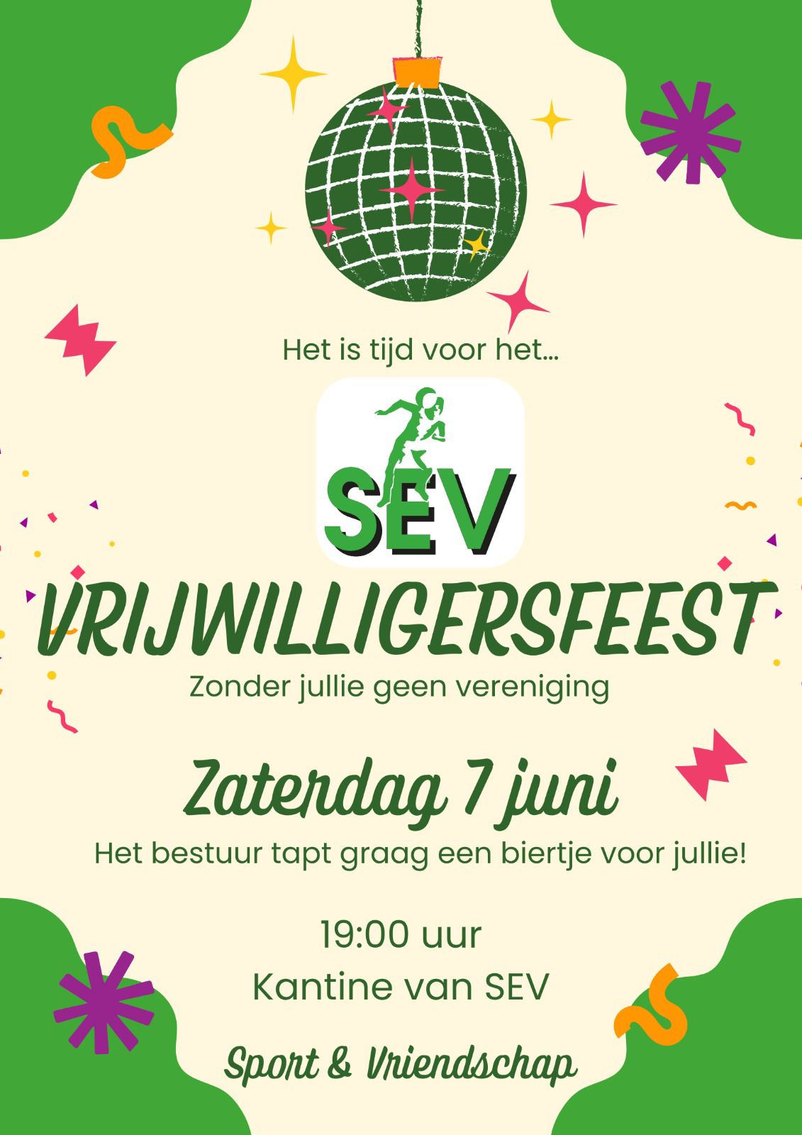 Zonder vrijwilligers geen vereniging