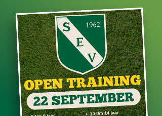 SEV organiseert Open Training voor jeugd!